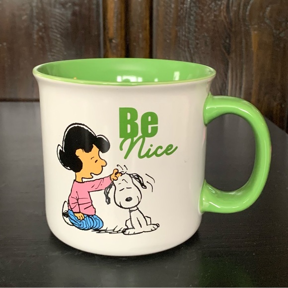 Be Nice - Peanuts Lucy and Snoopy 21oz Ceramic Mug - Picture 2 of 10